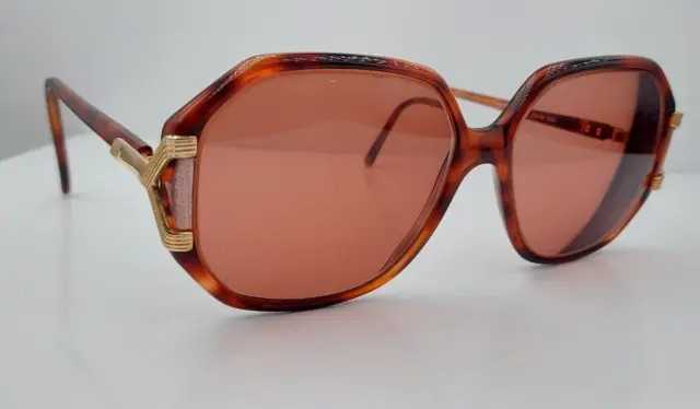 Vintage Aparis Tonya Tortoise Gold Oval Sunglasses Hong Kong FRAMES ONLY