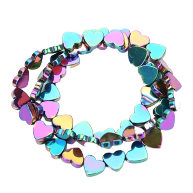 Loose Decorative Beads Heart Spacer Beads Wrist Bands Bracelets Horizontal Hole 8