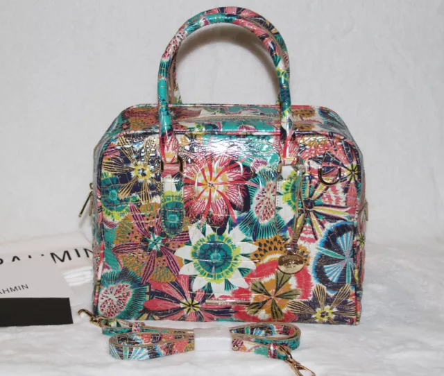 ❤️ Brahmin Marissa Satchel Floral Desert Bloom Leather Tote Bag Purse Handbag