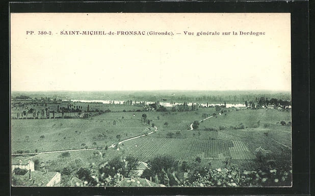 CPA Saint-Michel-de-Fronsac, Vue generale sur la Dordogne