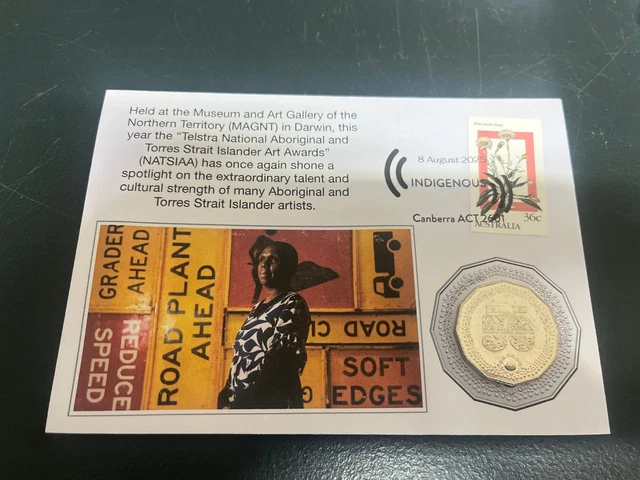 (1345) 9-8-2025- ABORIGINAL Art Award 2025 in Darwin + 50c NAIDOC coin ...
