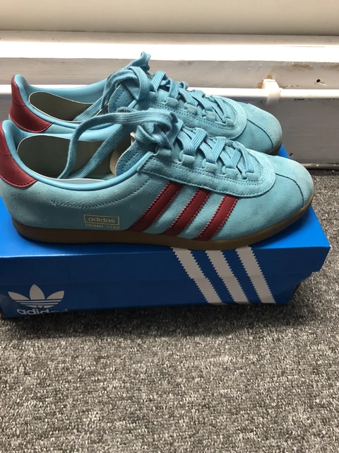 ADIDAS TRIMM STAR Claret Blue Suede UK 8 BD7588 Berlin Dublin Koln