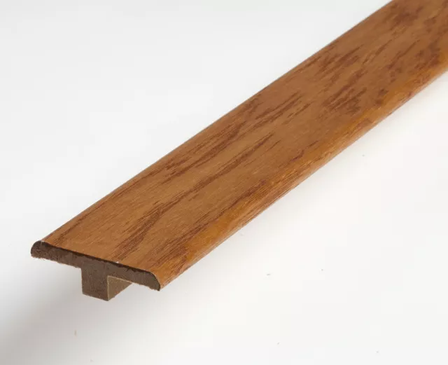 Real Solid Wood T Section Flooring Profiles Trims Door Threshold Bar GOLDEN OAK