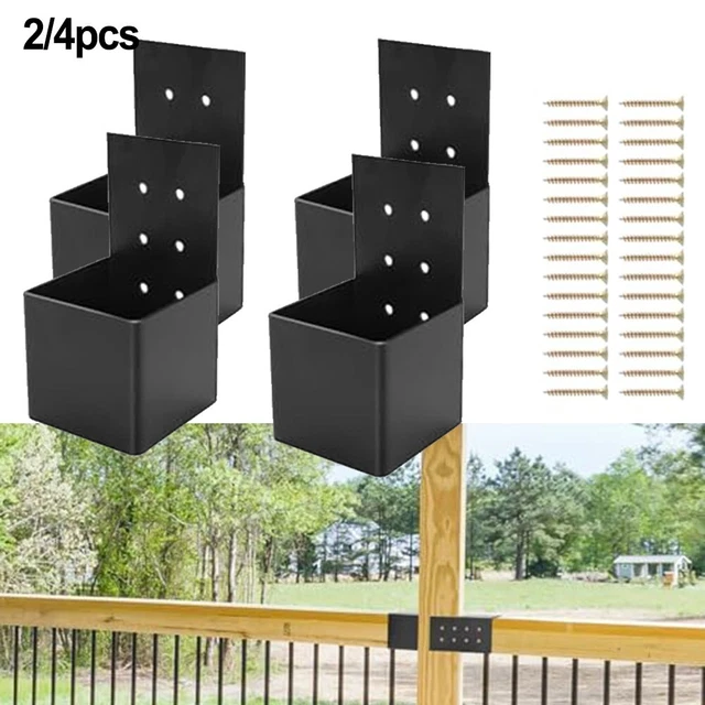 Pvc Railing Support Brace PERGOLA POST TOP Rafter Brackets Deck Railing Connectors Kit for 4x4 ...