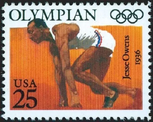 JESSE OWENS US #2496 Mint Never Hinged 4 Gold Medals 1936 Olympics Track Field JESSE OWENS US #2496 Mint Never Hinged 4 Gold Medals 1936 Olympics Track Field