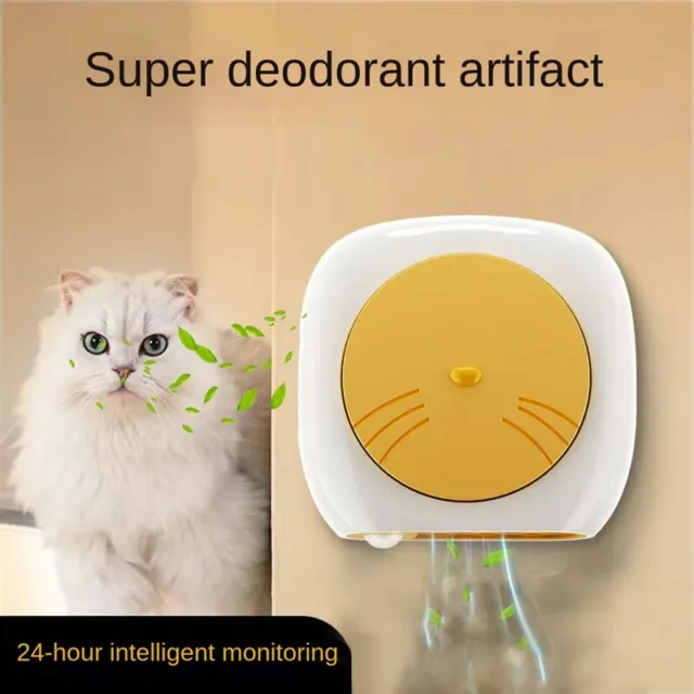 Purificador de olores 2600MAh para gatos caja de arena desodorante recargable W2L9