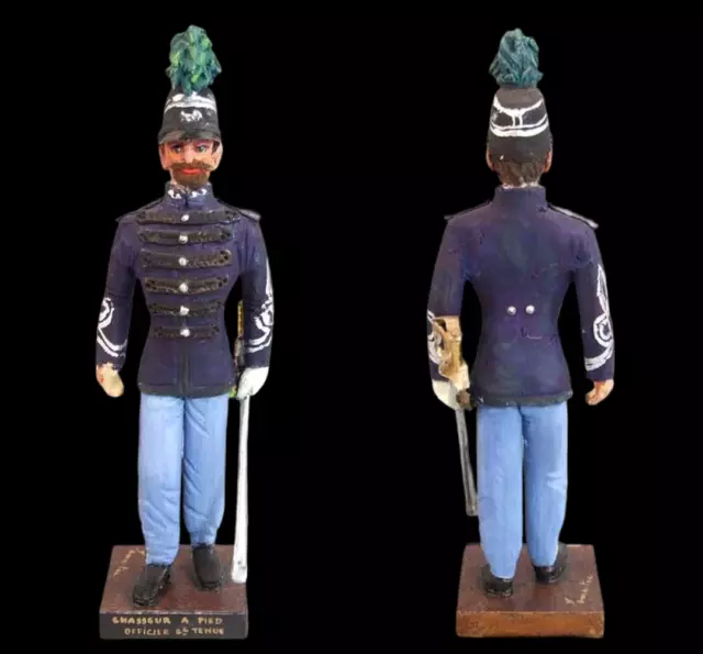 LEMAITRE Figurine CHASSEUR A PIED OFFICIER GRANDE TENUE /  soldier jouet ancien