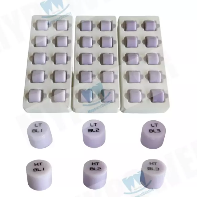 Dental Bleach Glass Ceramic Press Ingots CAD CAMLithium Disilicate LT/HT BL1/2/3