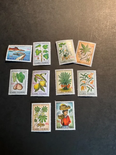 Stamps Cape Verde 345-54 hinged