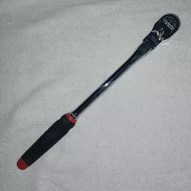New Mac Tools 3/8" Drive Flex Head Red Black Long Handle Ratchet Xr1390Afpa