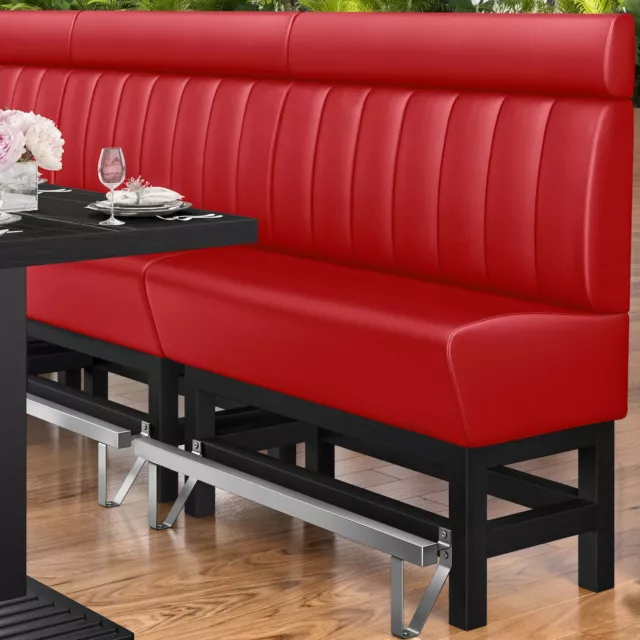 MIAMI | Gastro Hochbank | B:H 120 x 158 cm | Rot | Gestreift | Leder | Bistro...