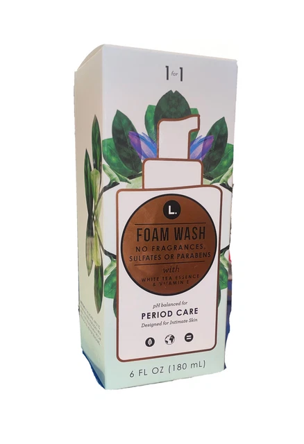 L. Espuma Lavado Limpieza Femenina Cuidado Diario Vitamina E Sin Fragancia Sulfato 6 fl oz