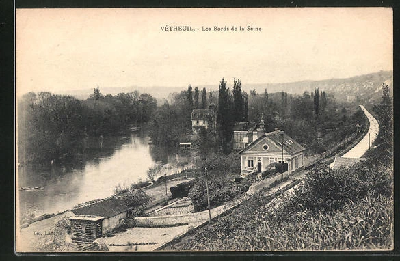 CPA Vètheuil, Les Bords de la Seine