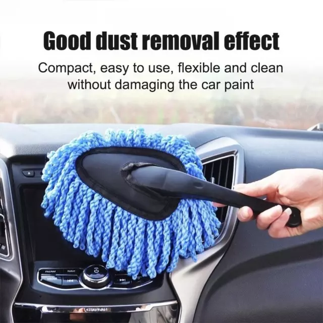 Multi-function Car Wash Microfiber Cleaning Brush Dusting Wax Mop Mop Tools W5Y4