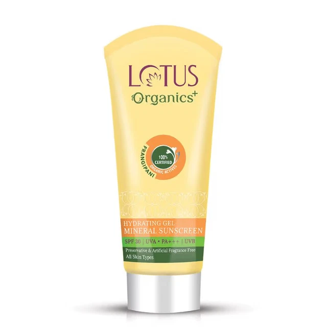 Lotus Organics Hydrating Gel Mineral Sunscreen SPF 30 PA+++(50 g) free shipping