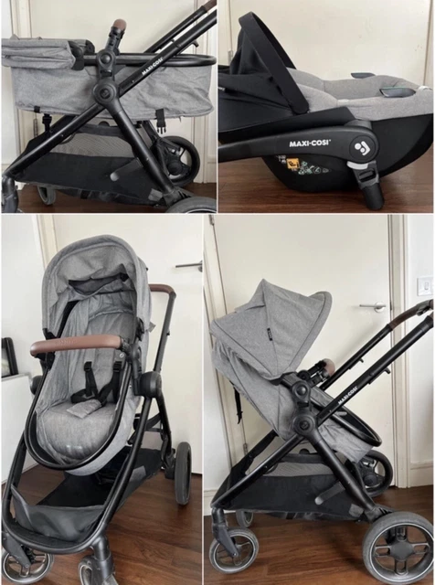 Maxi-Cosi Zelia S Trio 3-in-1 Pram Travel System - 0 - 4 Years, Up To 22kg