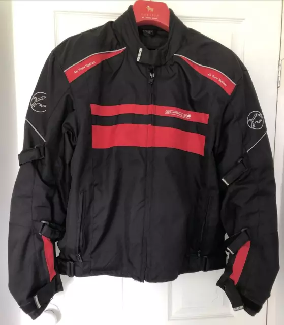 BUFFALO AIRFLOW MEN S Black Red Motorcycle Jacket 2XL 19.00 PicClick UK