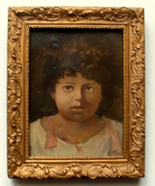 FRANCE - Early 19th Century - Young Boy - Great Antique Oil painting on canvas