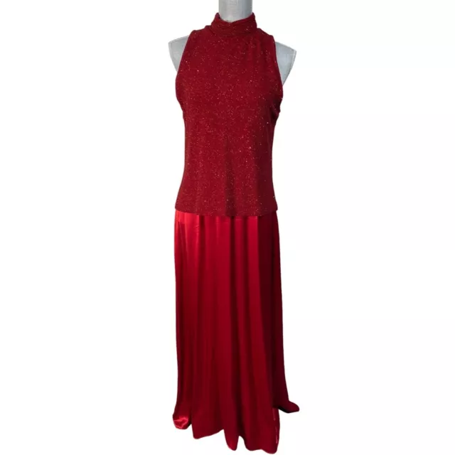 Red maxi cocktail party Evening dress gown size 12