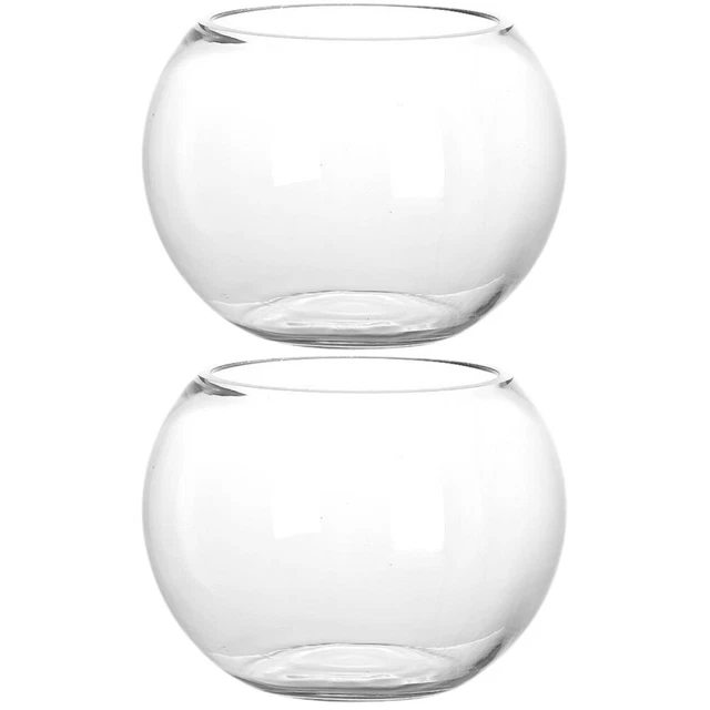 2pcs Transparent Aquarium Tank Multi-function Betta Tank Desktop Goldfish Tank