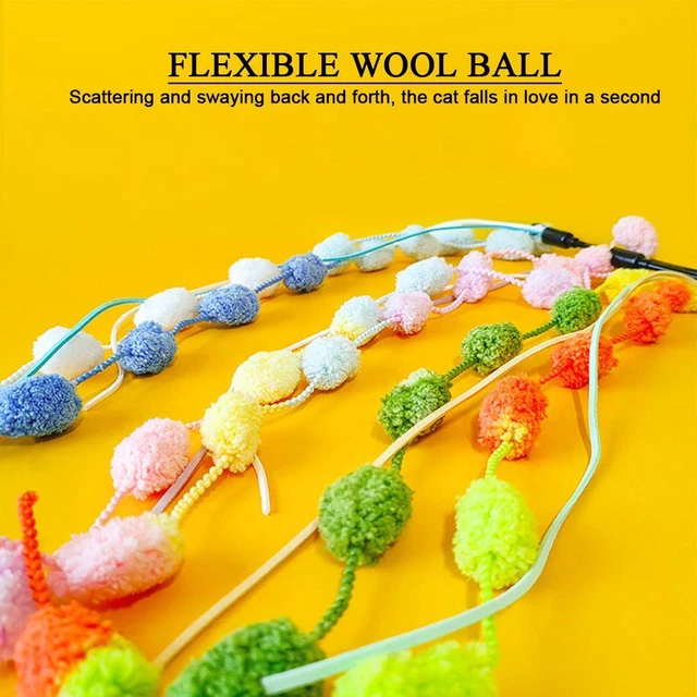 Interactive Cat Toy Chase Exercise Funny Pet Supplies Sticks. Cat Teaser Z6G8