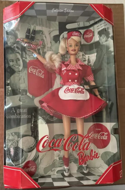 1st in Series Coca-Cola Barbie Collector Ed Car Hop Waitress #22831 1998 NRFB