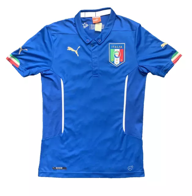 Italy 2014-15 Home Football Shirt Puma Size Mens Small