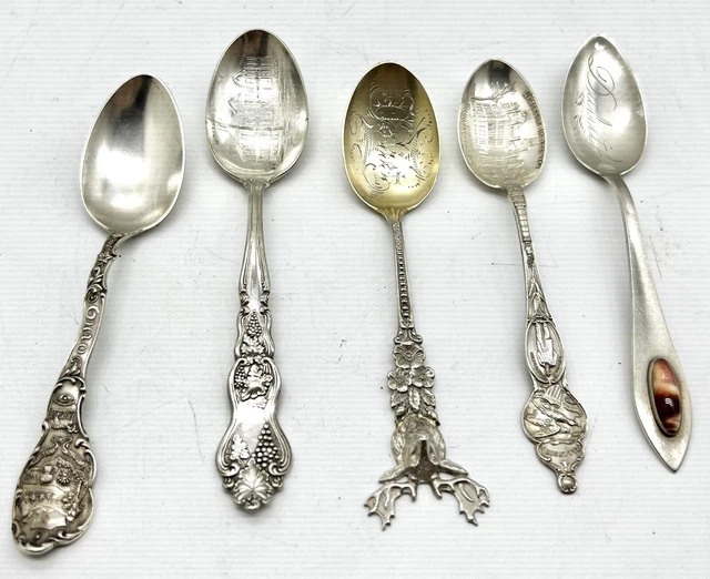 Antique Sterling Souvenir Spoon Lot 95g