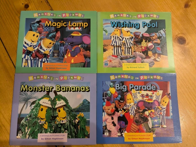 Pyjamas Boo BANANAS IN PYJAMAS Books x 4 Magic Lamp Wishing Pool Big Parade Monster ...