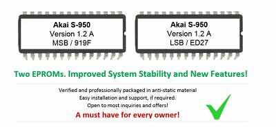 Akai Akai S950 Versione 1.2A OS Update Upgrade Eprom Firmware per S-950 Midi Sampler 