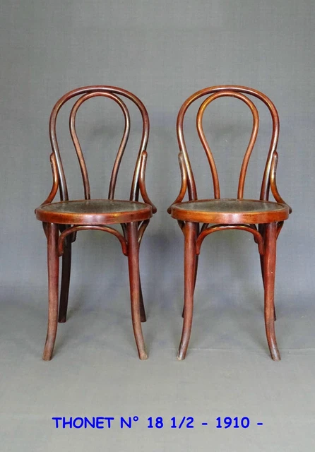Set de 4 chaises de bistrot - vintage - bois Naturel - Vendu