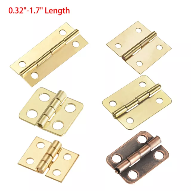 0.32"-2.3" Mini Miniature Hinge Cabinet Jewelry Case Wooden Box Chests Hinges