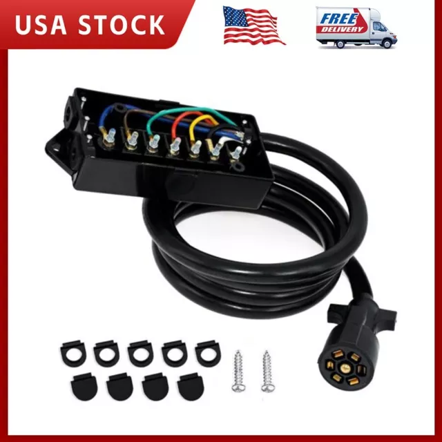 10ft  7 Way Trailer Plug Weatherproof Trailer Wiring Harness