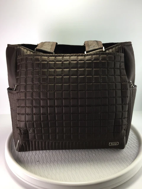 LUG Luggage Large Travel Gym Overnight Bag Carry-on Luggage Brown Quilted