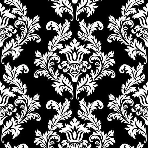 20 Servietten Ornamente Black & White Wallpaper Muster weiß schwarz 33x33cm