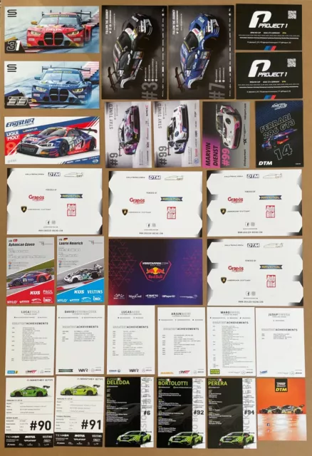 DTM 2023 - 30 Autogrammkarten der 31 Stammfahrer (30 Signaturen) 2