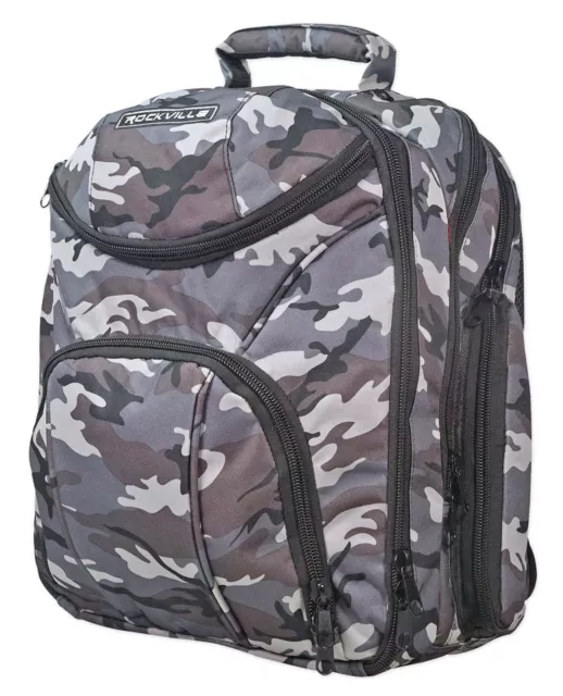 Rockville Travel Case Camo Backpack Bag For Mackie Mix12FX Mixer