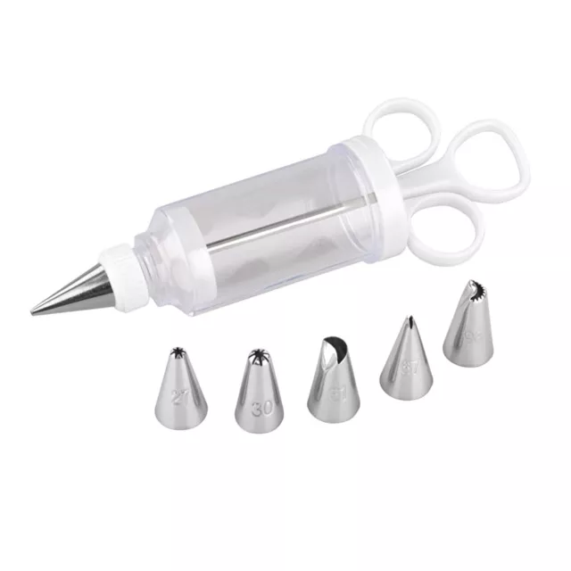 Cake Decorating Tools Kit 6 Nozzles Piping Icing Syringe Tips Pastry Baking Set