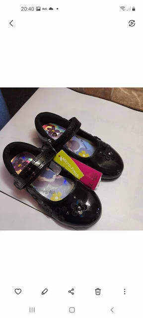Scarpe da scuola nere brevettate di George Asda. Taglia UK 9/Euro 27. Nuovo
