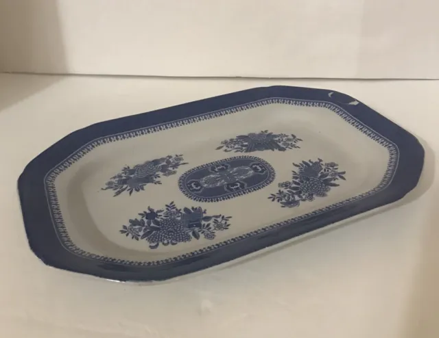 Copeland Spode Blue Fitzhugh 10 1/4” X 6 3/4”Serving Dish Plate.Chip Pictured.