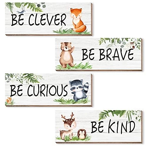 Woodland Nursery Decor for Boys Girls, Safari Nursery Decor, Jungle Theme