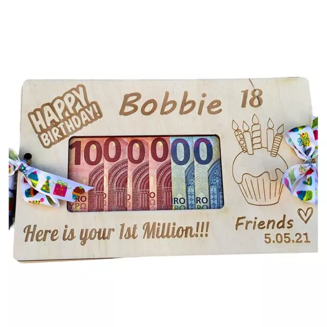 D'Argent en Bois Personnalisé,  D'Anniversaire4147