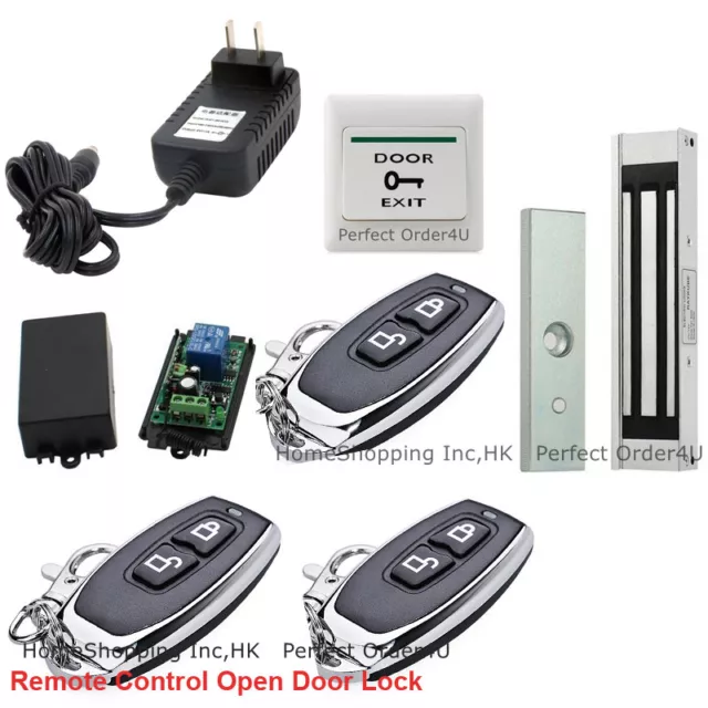 Kit Door Access Control System +Electric Magnetic Lock+3Wireless Remote Controls