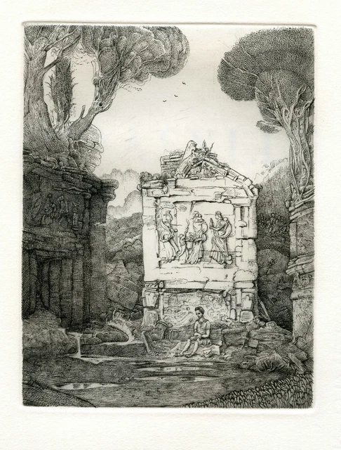 MOHLITZ PHILIPPE GRAVURE Thrasylle 1998 Etching Non Signée Fantastique