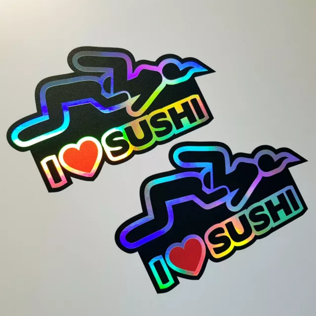 I LOVE SUSHI - i love vaginas Aufkleber Auto Fun Sticker