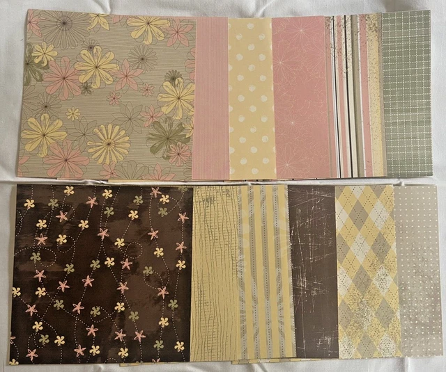 Papel de recortes de flores de primavera Stampin Up 6"" x 6"" DSP-12" - Lote - Verano - Rosa