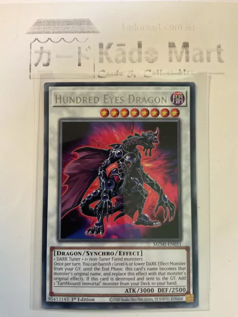 Hundred Eyes Dragon MZMI-EN051 Rare 1st Edition YuGiOh TCG Card