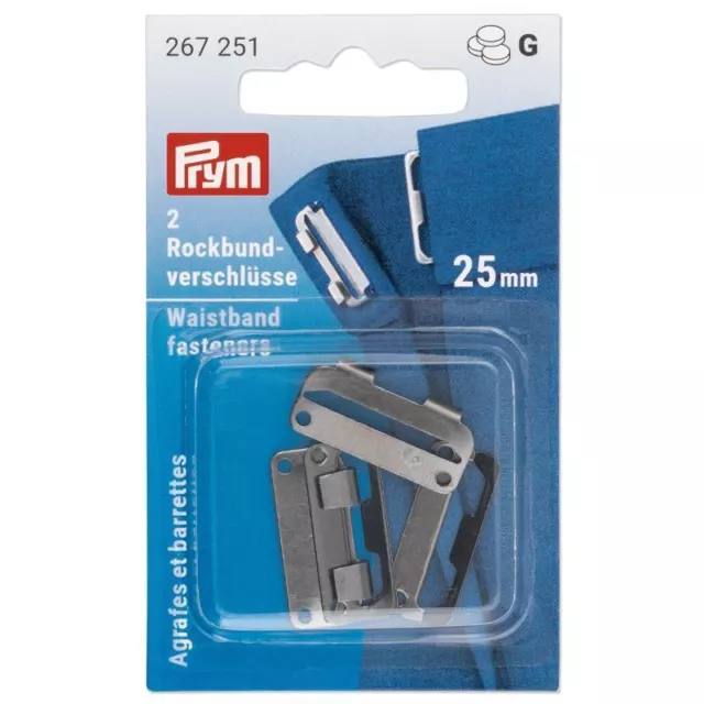 Prym Skirt Hooks And Bars, 25mm, Black #267251