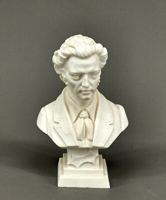 Riproduzione Busto di Chopin Colore Bianco 12,5/9/4,5 cm 