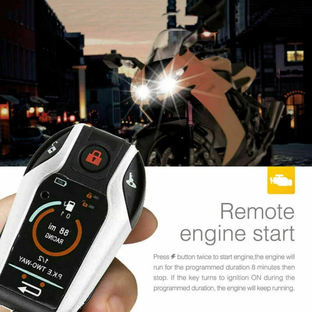 Two Way Motorcycle Alarm Motorbike DC 12V Anti-theft Security System U2 F1